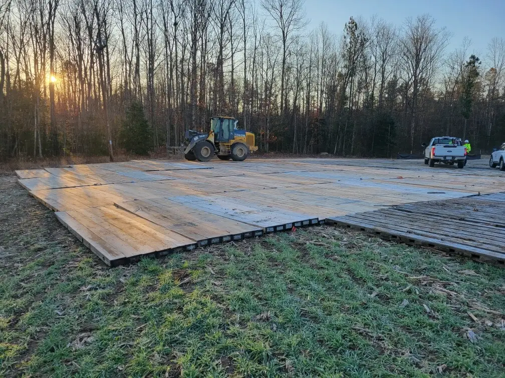 Eucalyptus access mats for pipeline