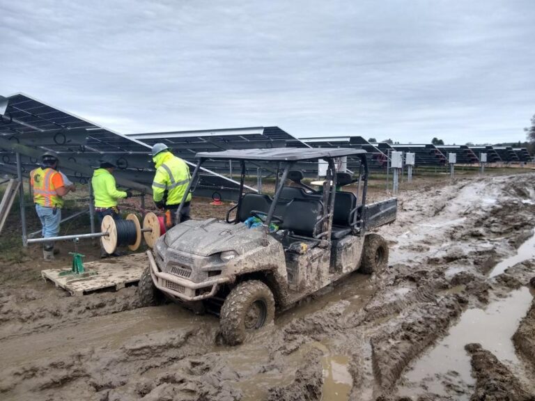 Solar Power World - Where the contractor wished he had purchased more Eucalyptus timber mats